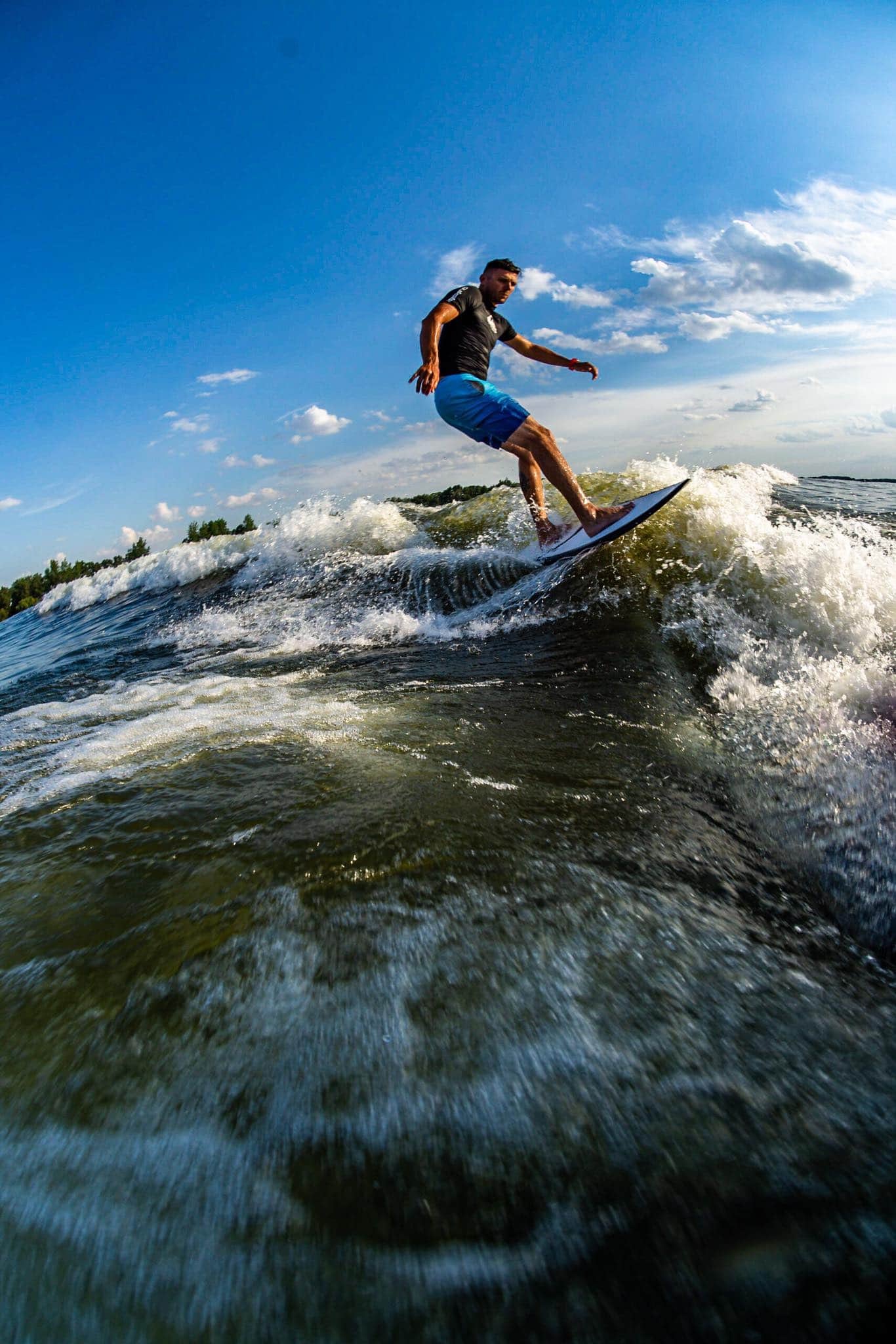 Wakesurf a Tisza-tón